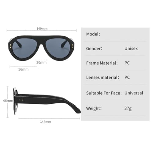 ENTHYI Pilot Sunglasses Popular Fashion Women Vintage Rivets Decoration Gradient Shades Ladies Hipster Round Sun Glasses3