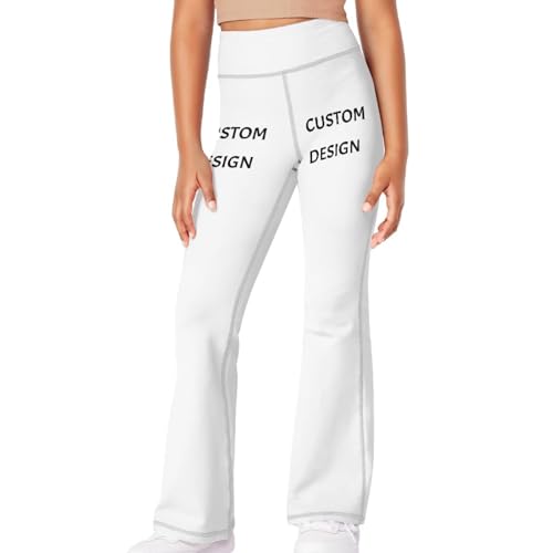 Image of Girls Flare Leggings 5-14T Cute Bell Bottoms for Girl Yoga Pants for Gym