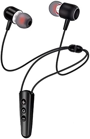 Wireless Bluetooth Neckband For Karbonn Titanium Mach Two S360, A93, Titanium Dazzle S202, A108 Plus, Titanium Mach One Plus, Aura, A7 Star, A2, Titanium Delight S22, A9 Bluetooth Headphone Headset Hands-Free Earphone With Mic And Volume Controller Noise Isolating Stereo Sound Quality, Sweatproof Sports Headset Professional Bluetooth 5.1 Wireless Stereo Sport Hi-Fi Sound Hands-Free Calling IMX - Black