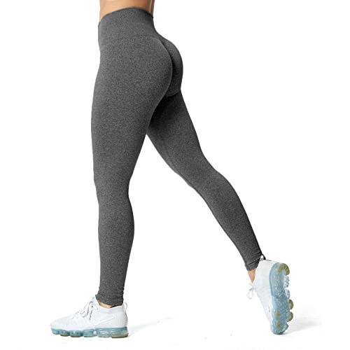 Aoxjox Scrunch Butt Lifting Leggings For Women High Waisted Tummy Control Seamless Workout Leggings Yoga Pants (Black Speckled Marl, Small) #TOP18