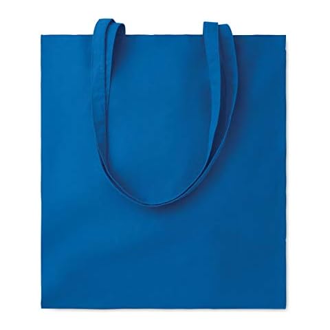 Publiclick® Lot of 10 units Shopping bag long handles royal blue,Measures 38X0,2X42 CM,Cotton bag with long handles. 140 g/m2 Cover