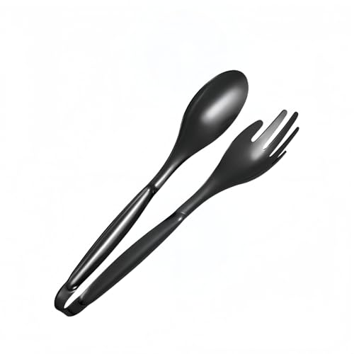 4点セット ステンレス製 万能 焼肉用・調理用・麺キャッチ・ BBQ・アウトドア対応 (シルバー) (ブラック)