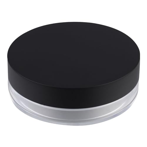 ULTECHNOVO Contenedor de Polvo Suelto Portátil de 20 G para Maquillaje Caja con Compartimentos de Plástico Reutilizable Transparente con Esponja Envase Cosmético Compacto para Viajes y Uso