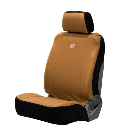 Carhartt Universal Nylon Duck Canvas Fitted Bucket Seat Covers, Durable Seat Protection with Rain Defender
