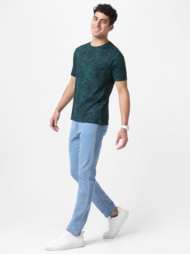 Image of Urbano Fashion Men's Printed Half Sleeve Slim Fit Cotton T-Shirt