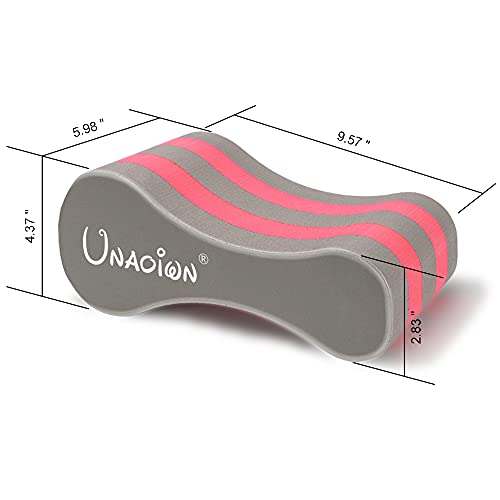 UNAOIWN Pull Buoy EVA 5-Layer Leg Float for Swimming Kids Pool Training Aid and Swimming Stroke for Children, Adults and Beginners, Grey