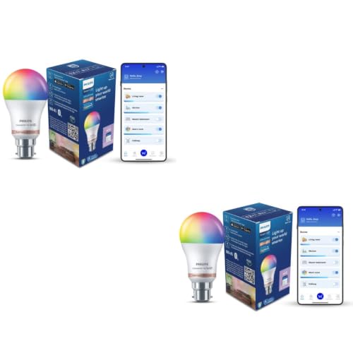 PHILIPS WiZ Neo 12W B22 Wi-Fi & Bluetooth LED Smart Bulb with Music Sync, Compatible with Amazon Alexa & Google Assistant, 16 Million Colours & Motion