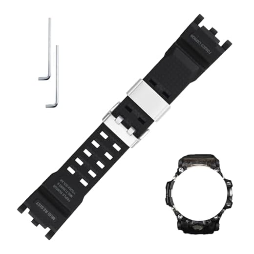 Topuly Pulseira de relógio de resina de XX mm para Casio G-shock GWG-2000 GWG-2040 Mudmaster, acessórios para homens e mulheres (preto)