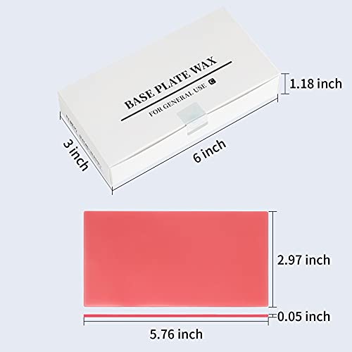 Base Plate Wax Orthodontic Dental Wax Sheets 20Pcs, Red Utility Bite Wax Denture Casting Wax Sheet Supply For Modelling|Filling|Lab Equipment - 12 Months Warranty #TOP6