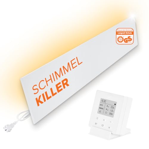 Infrarot Anti Schimmel Heizung - Schimmelentferner Wand & Bad - Mit Smart Timer - Alternative zu Schimmelspray und Antischimmelfarbe Innen Weiß - Schimmelschutz ohne Chemie - XN-IC60 PLUSMODUL