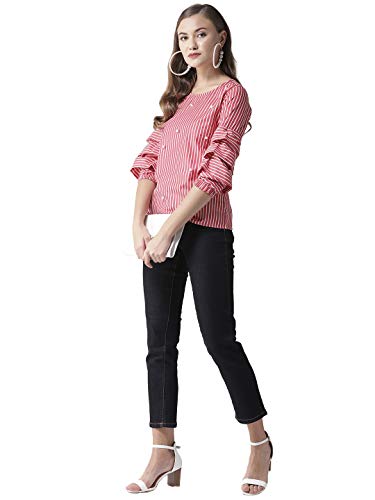 Image of Style Quotient Women Stripe Polycotton smart Casual top