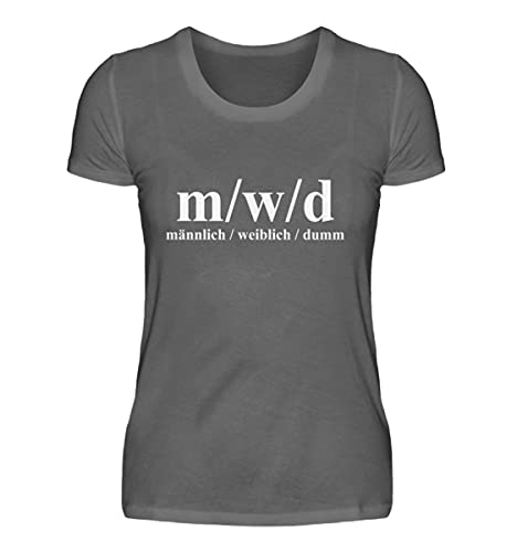 T-shirt haut de gamme pour femme motif original m/w/d couleur gris taille M