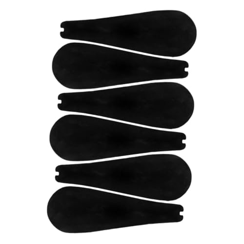 FUNOMOCYA Clothes Hanger Shoulder Protectors Flocking Shoulder Pads Non-Slip Black 6 Pack