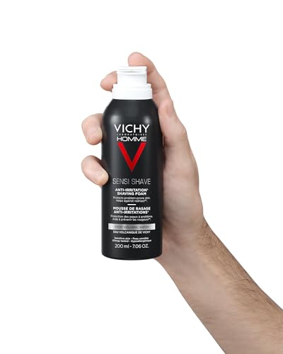 Vichy Sensi Shave Mousse à Raser Homme Anti-Irritations Peaux Sensibles