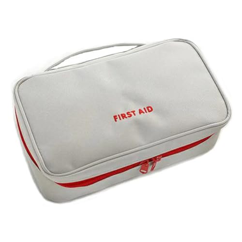PenyaZo First Aid Bag - First Aid Kit Bag Empty for Home Outdoor Travel Camping Hiking Mini Empty Medical Storage Bag Portable Pouch (Gray)
