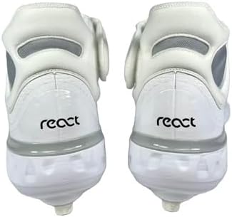 Nike Alpha Huarache Elite 4 Mid Men's Metal Baseball Cleats White Grey Black FD2744-100 Size 16 - Image 3