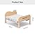 MEWOOFUN Raised Cat Bed Hammock, Wooden Stackable Cat Beds for Indoor Cats - Cat Furniture with Removable Soft Plush Cover, Elevated Cat Sleeping Bed Sofa for Kittens/Puppy/Rabbit, Grey 55x41cm