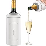Wine Chillers for Bottles-Ideal Gift for Wine Lover, Stainless Steel Portable Champagne Cooler Sleeve Bucket-Double Walled Vacuum Insulated for Most 750ml Bottles with Long-Lasting Temperature Control