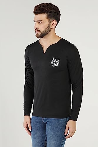 Image of INKKR Regular Fit Style V-Neck Full Sleeve T-Shirts for Men