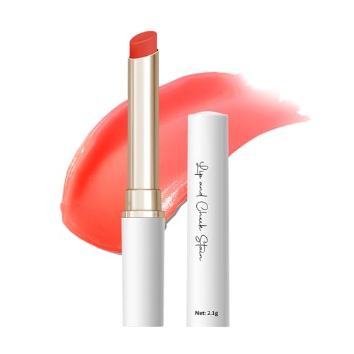 Moisturising Tinted Lip Balm, Hydrating & Long-Lasting Colour Lip Balm, Perfect for Lips and Cheeks Application, Deep Nourishment, Temperature-Activated for a Flawless, Natural Radiance