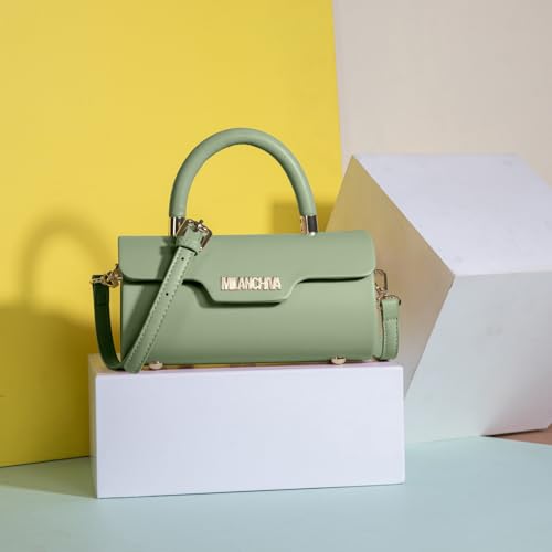 Image of Milan Chiva Top Handle Bag for Women Mini Barrel Crossbody Handbag with Adjustable Strap Elegant Small Purses | Small