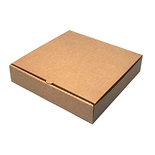 Image of YNK Pizza Box 10x10x1.5 Inches Corrugated Sample Brown (25 pcs)