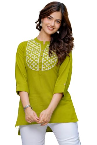 Image of Pistaa's Women's Cotton Relaxed Fit Short Kurti
