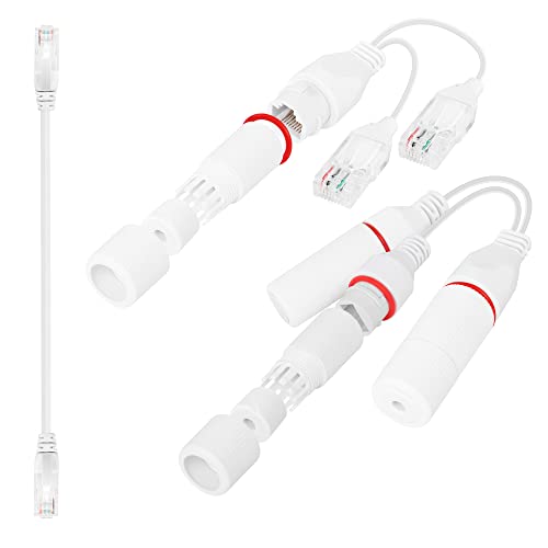 RIIEYOCA RJ45 Ethernet Splitter with 8-core network cable?1.5M? waterproof cap Office Ethernet Splitter RJ45 LAN Ethernet Splitter Connector Adapter Suitable Cat5/Cat5e/Cat6