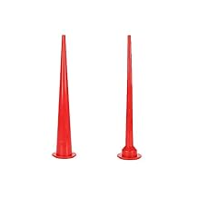 Caulking Nozzle for Sausage Caulking Gun, Reusable Caulk Nozzle Applicator, Durable Epoxy Piston Caulk Cap, Replacement Extension Tool Supplies Applied in The Construction Red-2Pack