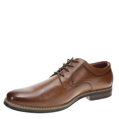 Image of Nunn Bush Men's Carmelo Plain Toe Oxford Classic Modern Formal Plain Toe Lace Up Dress Casual Shoes