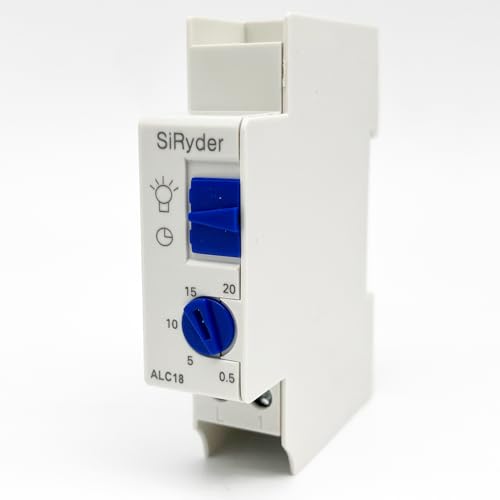 SiRyder Relais 230V, Treppenhausautomat Zeitschaltuhr für Treppenleuchten Zeitgesteuerte Start-Stopp-Vorrichtung Automatischer Schalter für Treppenlichtboxen,Klassischer 220V 16A Timer,