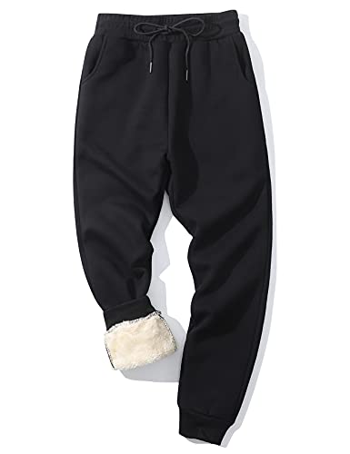 Image of Gihuo Men's Winter Warm Fleece Pants Sherpa Fleece Lined Jogger Pants Sweatpants