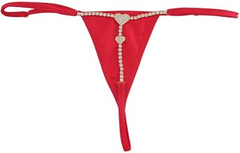 VCOOTS Underwear Sexy Thong Nightclub Water Diamond Body Beach Pool Party Vertical Line Underwear Red