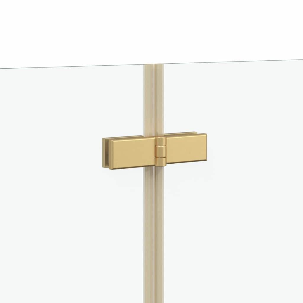 Regulowana kabina prysznicowa złota 120 x 68 x 130 cm | Szkło bezpieczne, rama aluminiowa, zakres regulacji 61,5-67 cm, nowoczesne wzornictwo