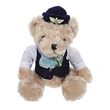 Confortable et doux : fabriqué en peluche, coton pp, cet ours offre une sensation réconfortante et douillette, peluche , poupée ours hôtesse de l'air