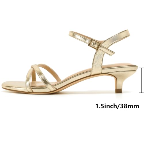 Image of Mostrin Strappy Heels for Women Ankle Strap Heels Women's Heeled Sandals for Party Prom Wedding