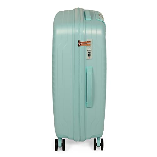 Image of ROMEING Sicily 20 inch, Polypropylene Luggage, Hard Sided, (Sky Blue 55 cms) Small Cabin Trolley Bag | 8 Spinner Smooth Wheels | TSA Lock | Unbreakable | Men & Women & Kids