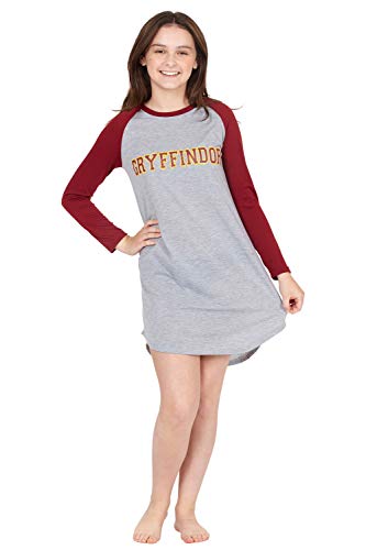 Harry Potter Nightgown For Girls Hogwarts House Raglan Long Sleeve Pajama3