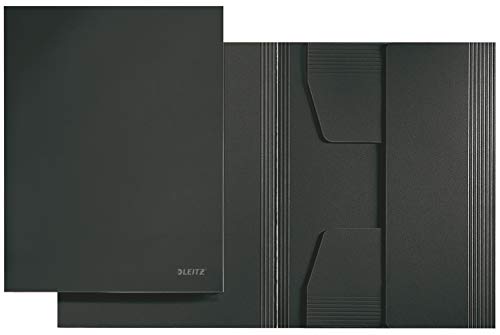 Esselte Leitz Three-Flap Folder A4 Premium Card Black
