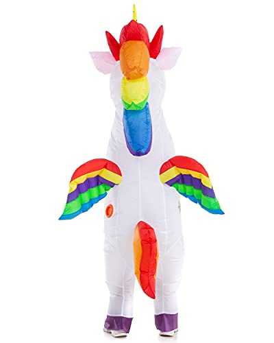 Hsctek Inflatable Unicorn Costume Kids Girls Boys, Blow Up Unicorn Costume Child, Halloween Costume Child Children, White #TOP4