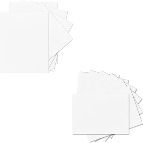 25 Sheets 8.5 x 11 inches White Cardstock Paper +100 Pack White Cardstock Paper 5x7 Blank Cards Cover