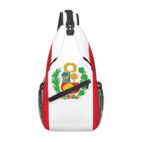 Mochila Urbana Unisex con Estampado de Bandera de Perú miniatura 1