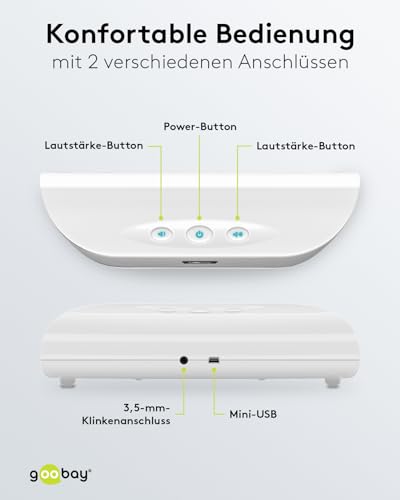 Goobay 95122 PC-Soundbar Stereo Lautsprecher 6W für TV und PC