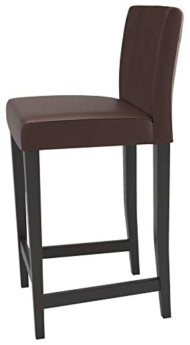 Seat Width: 18 1/2" Durable Material Henriksdal Bar Stool With Backrest Cover Replacement Is Custom Made Compatible For Ikea Henriksdal Bar Stool Chair Cover Or Slipcover (Pu Leather Brown) #TOP3
