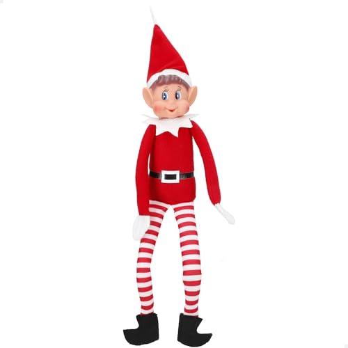 Elves Behavin' Badly 12 inch long leg soft body vinyl face elf with hat & tag