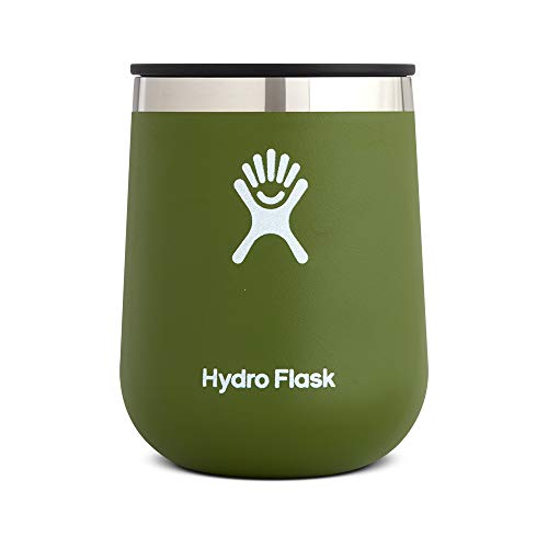 Hydro Flask 10 oz Wine Tumbler - Stainless Steel & Vacuum Insulated - Press-in Lid - Olive - //coolthings.us