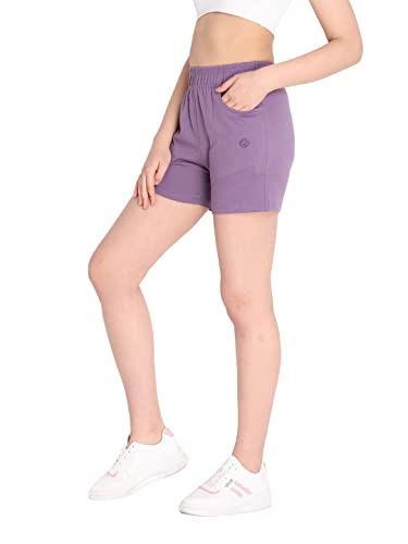 Image of CHKOKKO Women's Regular Cotton Regular Fit Plain Shorts for Women