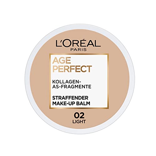 L'Oréal Paris Age Perfect - Bálsamo de maquillaje reafirmante 02 Light, maquillaje nutritivo milagro para una piel de aspecto saludable, 18 ml