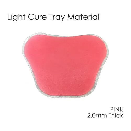 AmeriCan Goods 10/Pack Dental Custom Tray Material Plates Hybrid Light Cure 2.0mm Thick for Custom Trays (Pink)