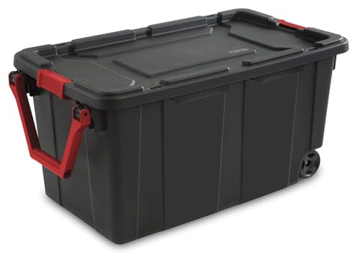 Image of Sterilite Tote IND Wheeled Black 40GA 14699002